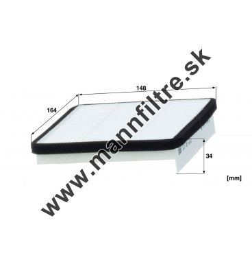 Kabínový filter MANN FILTER CU 16 012