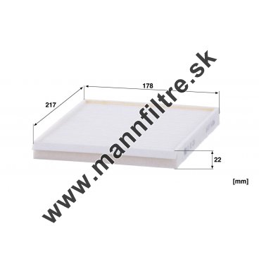 Kabínový filter MANN FILTER CU 22 031