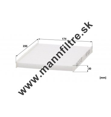 Kabínový filter MANN FILTER CU 24 057