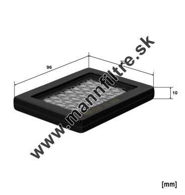 Kabínový filter MANN FILTER CUD 10 002