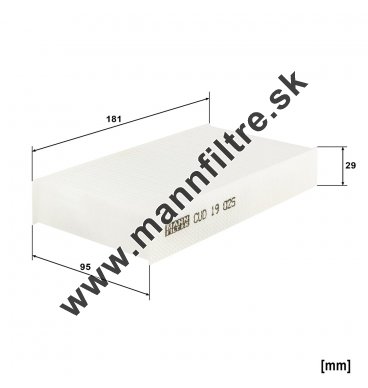 Kabínový filter MANN FILTER CUD 19 025