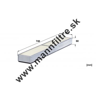 Kabínový filter MANN FILTER CUD 74 001