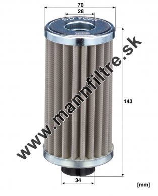 Filter hydrauliky MANN FILTER HD 7029 x