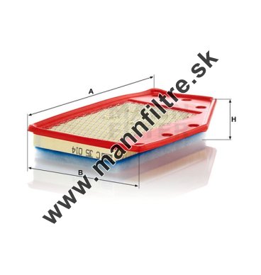 Vzduchový filter MANN FILTER C 35 014
