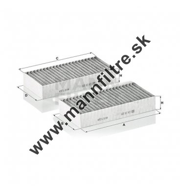 Kabínový filter MANN FILTER CUK 26 028-2