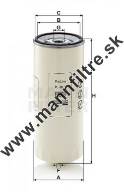 Palivový filter MANN FILTER PL 601/1 x