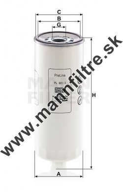 Palivový filter MANN FILTER PL 601/3