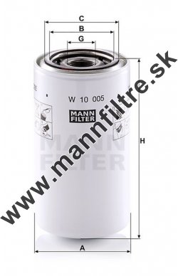 Olejový filter MANN FILTER W 10 005