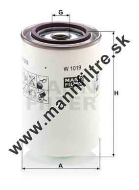 Filter hydrauliky MANN FILTER W 1019