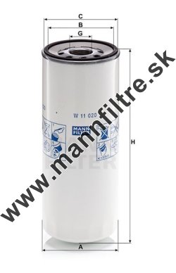 Olejový filter MANN FILTER W 11 020