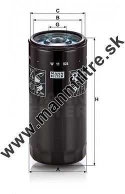 Olejový filter MANN FILTER W 11 024