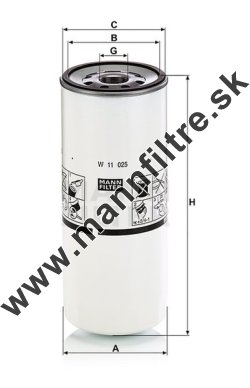 Olejový filter MANN FILTER W 11 025