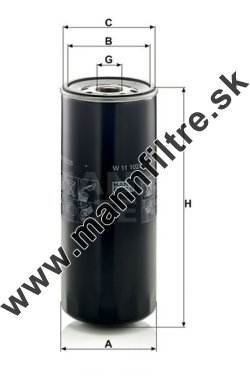 Olejový filter MANN FILTER W 11 102/28