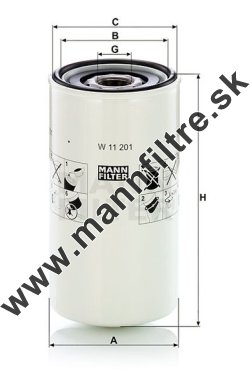 Filter hydrauliky MANN FILTER W 11 201