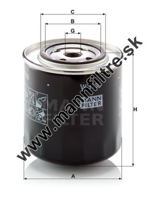 Olejový filter MANN FILTER W 1130