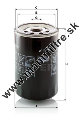 Olejový filter MANN FILTER W 1150/2