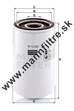 Olejový filter MANN FILTER W 12 205