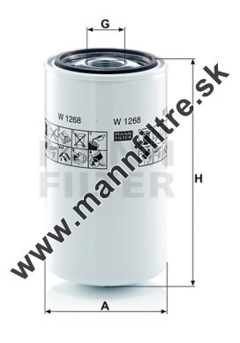 Filter hydrauliky MANN FILTER W 1268