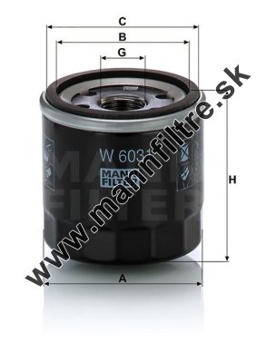 Olejový filter MANN FILTER W 6031