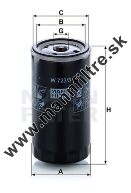 Olejový filter MANN FILTER W 723/3