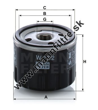 Olejový filter MANN FILTER W 77/2