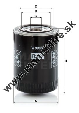 Olejový filter MANN FILTER W 9066