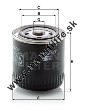 Olejový filter MANN FILTER W 920/11