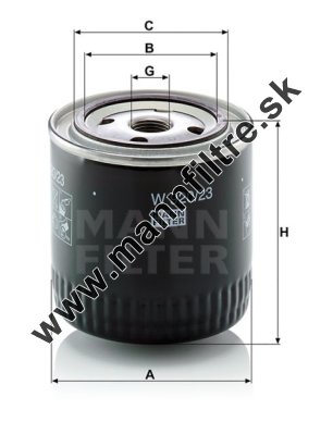 Olejový filter MANN FILTER W 920/23
