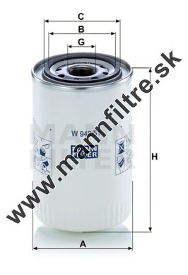 Filter hydrauliky MANN FILTER W 940/51