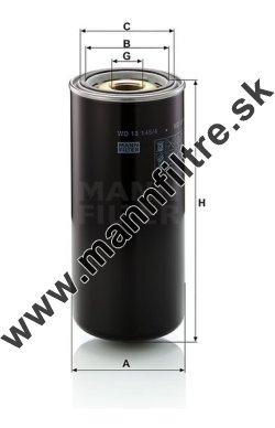 Olejový filter MANN FILTER WD 13 145/4