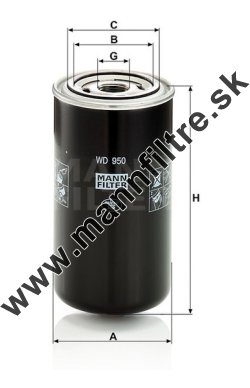 Filter hydrauliky MANN FILTER WD 950