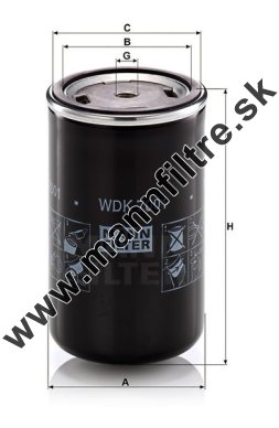Palivový filter MANN FILTER WDK 7001