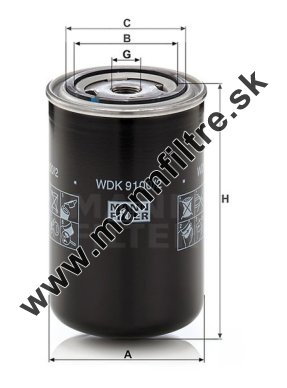 Palivový filter MANN FILTER WDK 9100/2