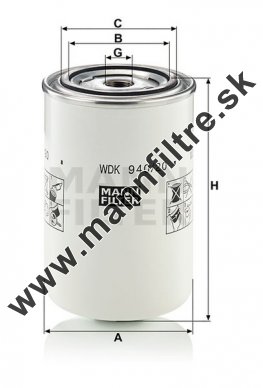 Palivový filter MANN FILTER WDK 940/20