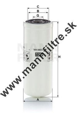 Filter hydrauliky MANN FILTER WH 980/2