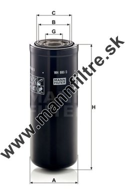 Filter hydrauliky MANN FILTER WH 980/3