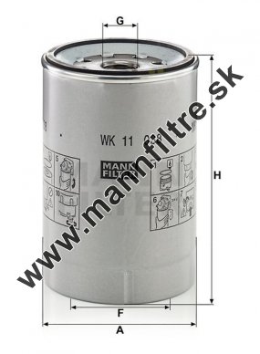 Palivový filter MANN FILTER WK 11 038 z