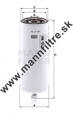 Palivový filter MANN FILTER WK 13 003