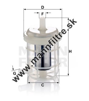 Palivový filter MANN FILTER WK 5028