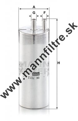 Palivový filter MANN FILTER WK 7012