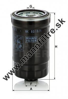 Palivový filter MANN FILTER WK 8019/1