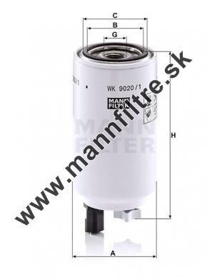 Palivový filter MANN FILTER WK 9020/1 x