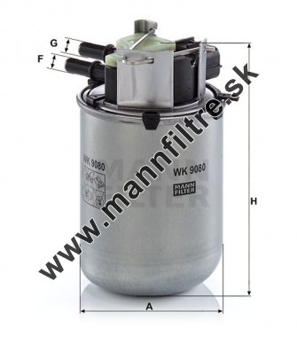 Palivový filter MANN FILTER WK 9080