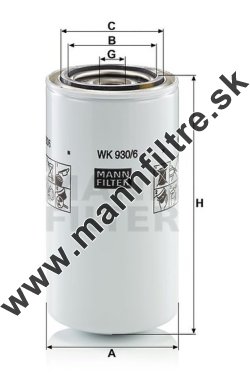 Palivový filter MANN FILTER WK 930/6 x