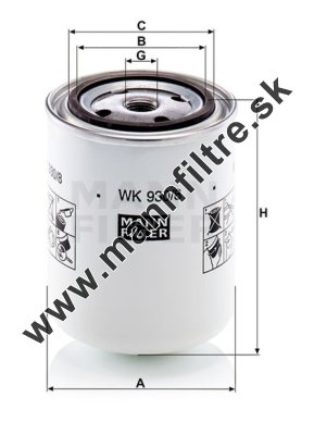 Palivový filter MANN FILTER WK 930/8