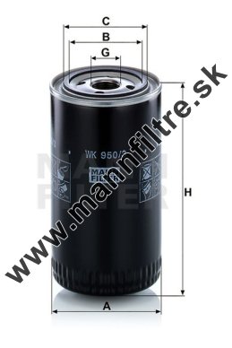 Palivový filter MANN FILTER WK 950/3