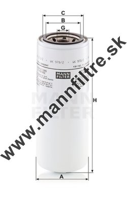 Palivový filter MANN FILTER WK 970/2