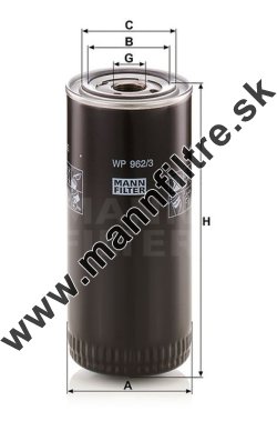 Palivový filter MANN FILTER WP 962/3 x