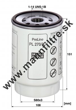 Palivový filter MANN FILTER PL 270/31 z