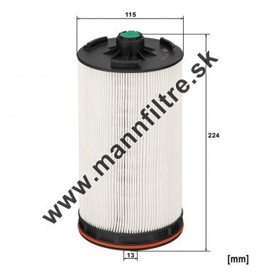 Palivový filter MANN FILTER PU 12 007 z